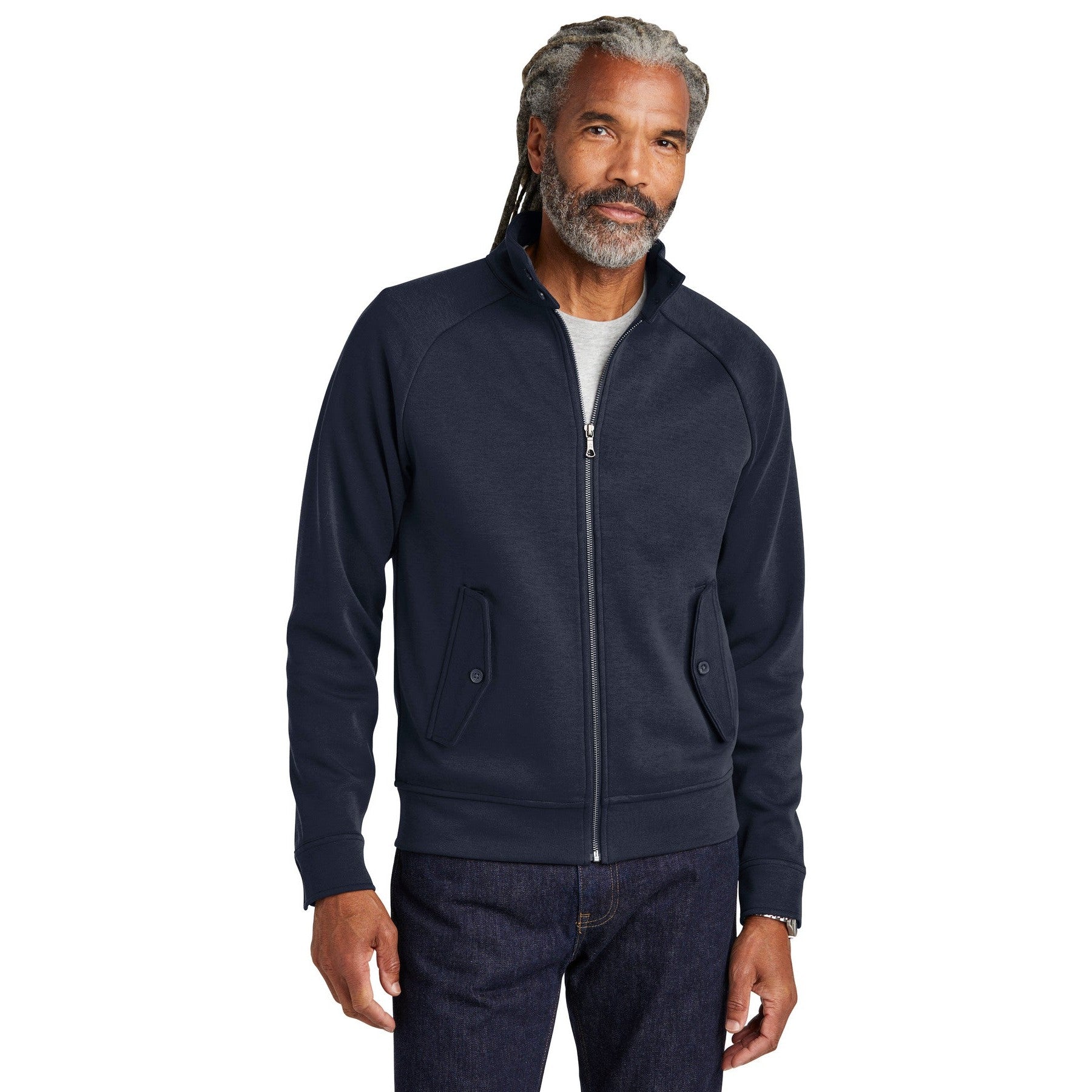 Brooks Brothers-Brooks Brothers® Double-Knit Full-Zip BB18210-MedTech-2